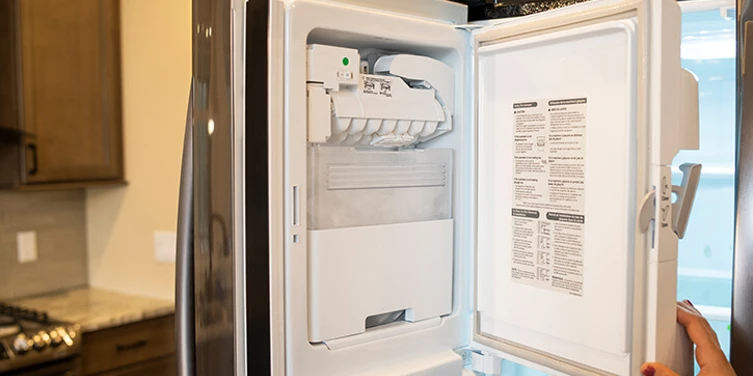 Ice maker in a freezer