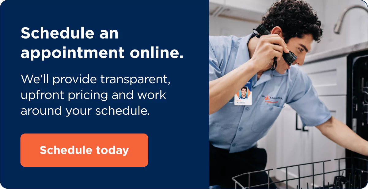  Schedule an appointment online with Mr. Appliance.