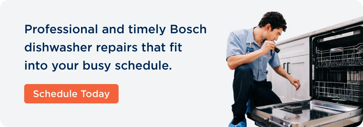 Schedule Bosch dishwasher repair online with Mr. Appliance.