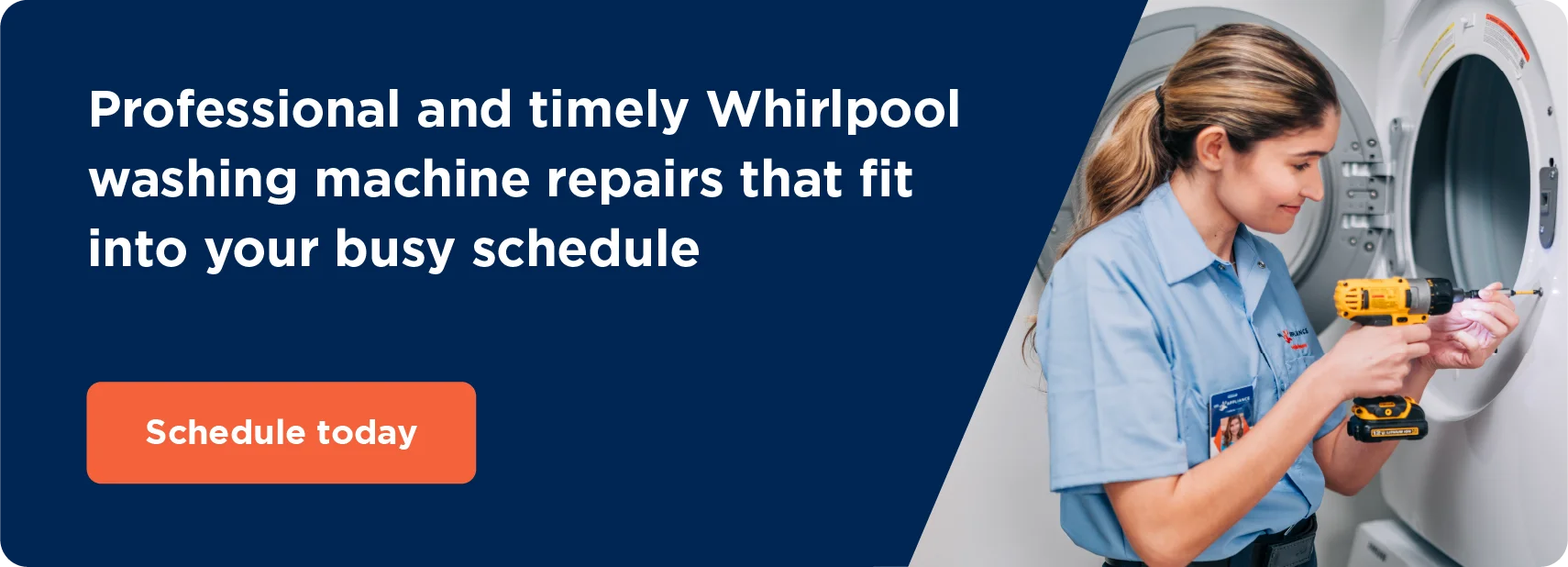 Professional and timely Whirlpool washing machine repairs that fit into your busy schedule. Schedule Whirlpool washing machine repair with Mr. Appliance. .